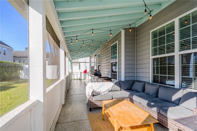 view of patio featuring outdoor lounge area