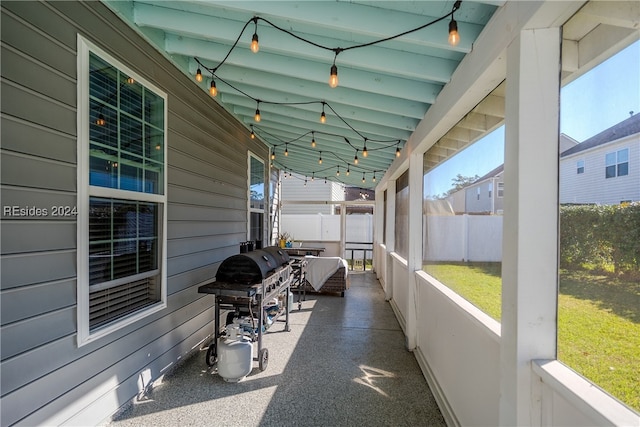 view of patio / terrace with a grill