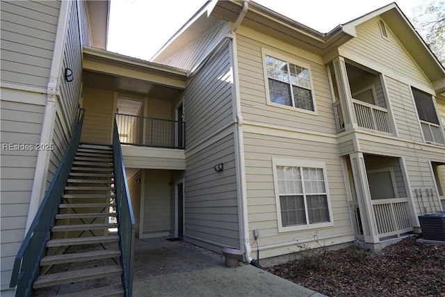 view of home's exterior with central AC