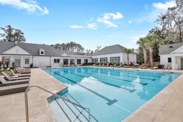 view of pool with a patio area