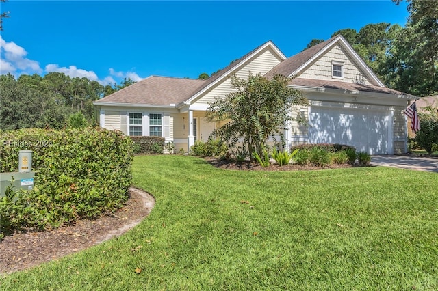 view of front of house with a front yard