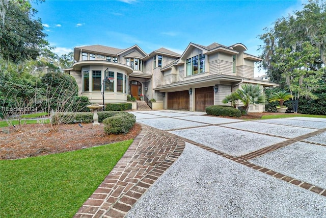 view of front facade with a garage