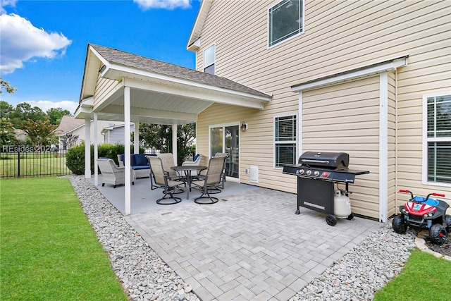 view of patio / terrace featuring grilling area