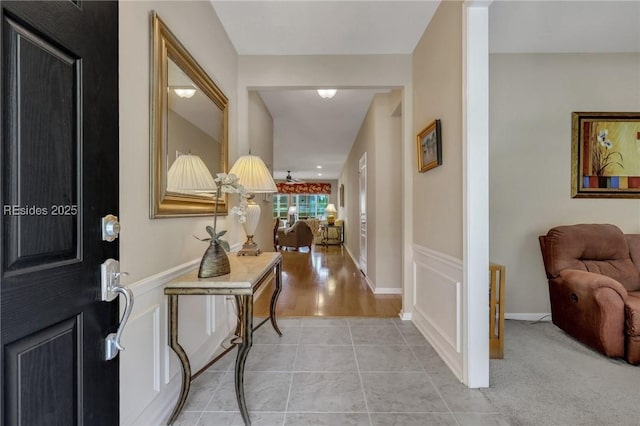 view of tiled foyer entrance