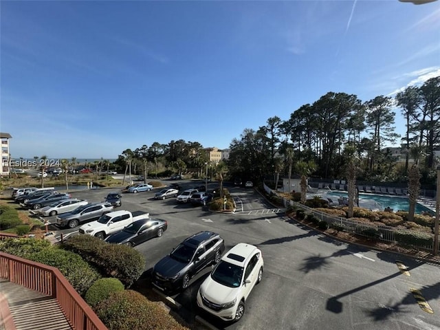 view of parking / parking lot