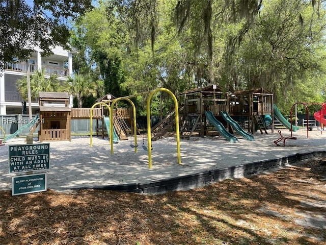 view of play area