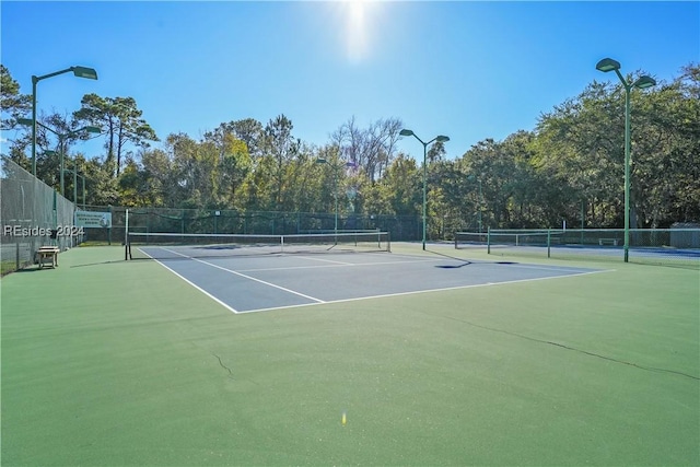 view of tennis court