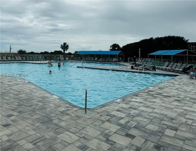 view of pool with a patio