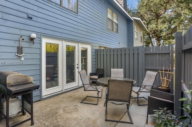 view of patio featuring grilling area