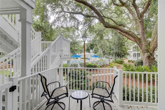 view of balcony