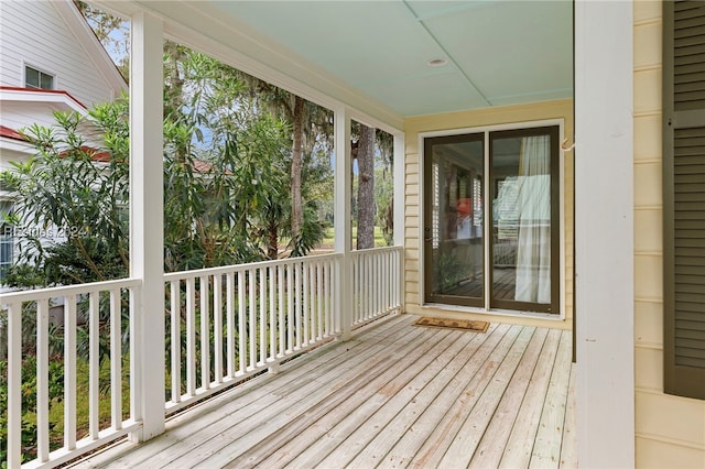 view of wooden terrace