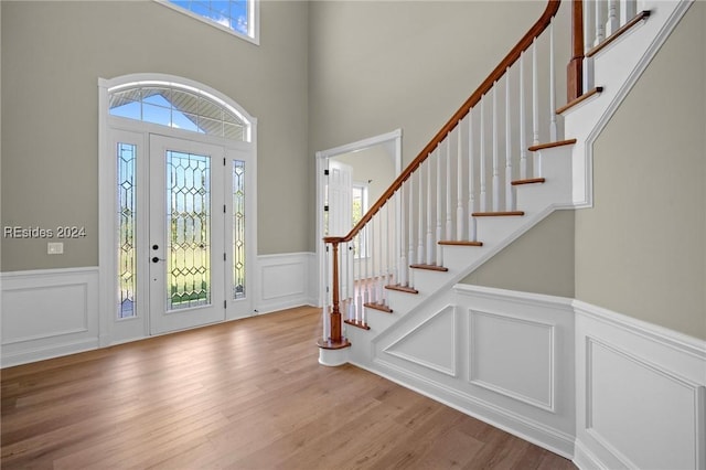 entryway with light wood-type flooring