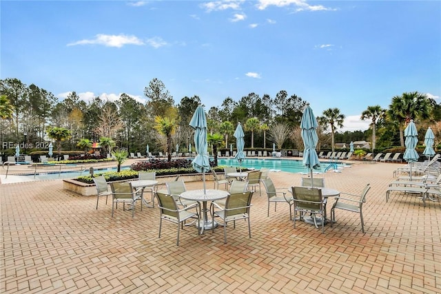 view of pool with a patio area