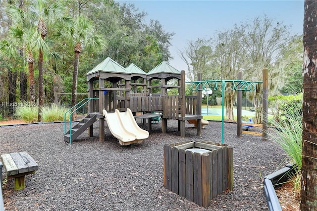 view of jungle gym