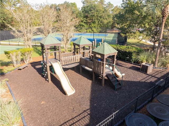 view of jungle gym