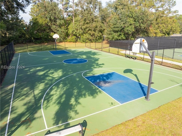 view of sport court