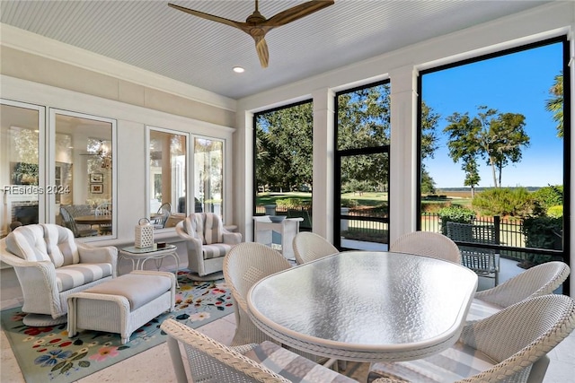 view of sunroom / solarium