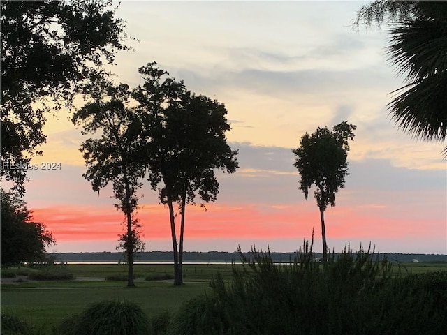 nature at dusk with a rural view