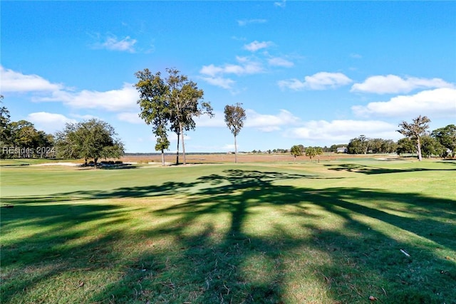 view of community featuring a lawn