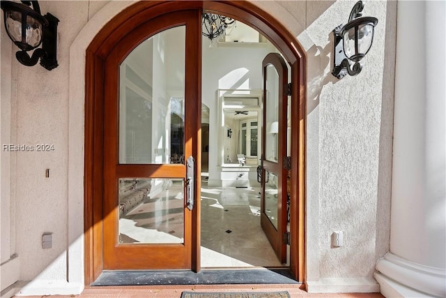 view of doorway to property