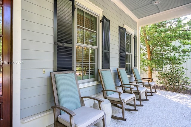 view of patio / terrace with a porch