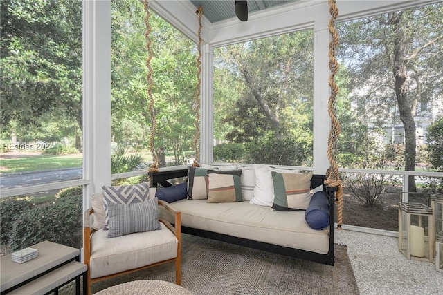 sunroom / solarium featuring a wealth of natural light