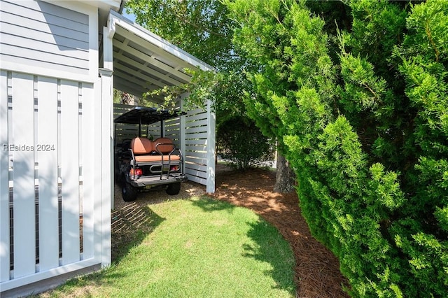 exterior space with a lawn