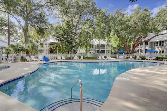 view of pool with a patio area