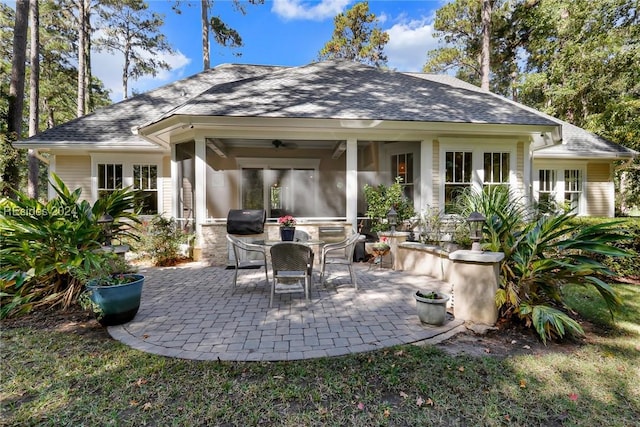 view of patio / terrace featuring a grill