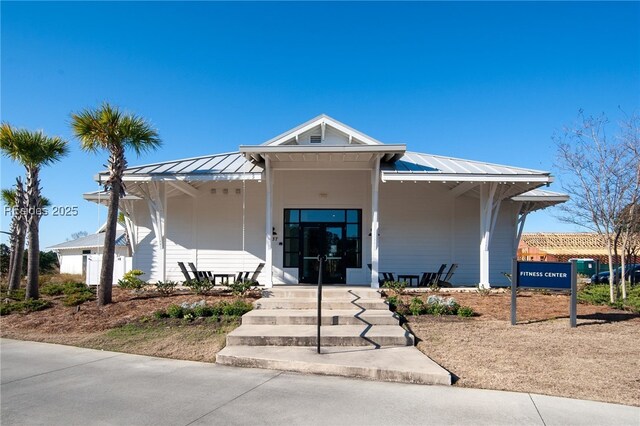 exterior space with covered porch