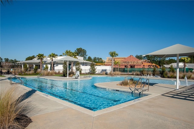 view of pool with a patio