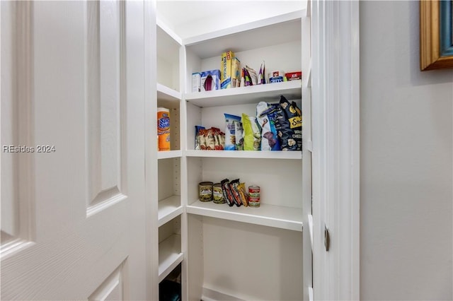 view of pantry