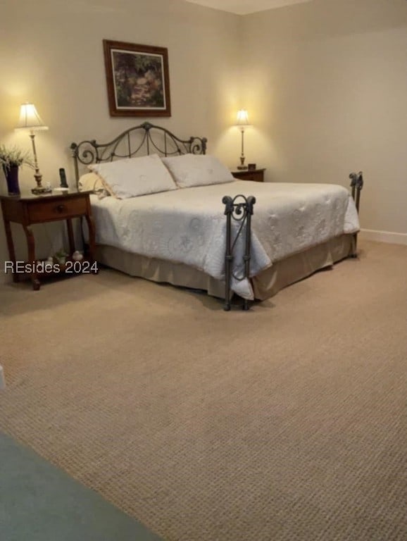 bedroom featuring carpet flooring