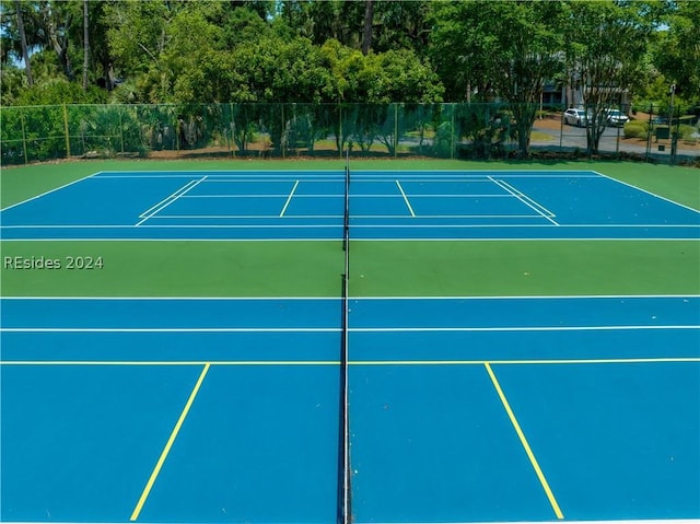 view of tennis court