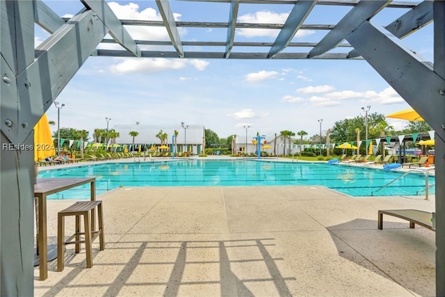 view of pool with a patio area