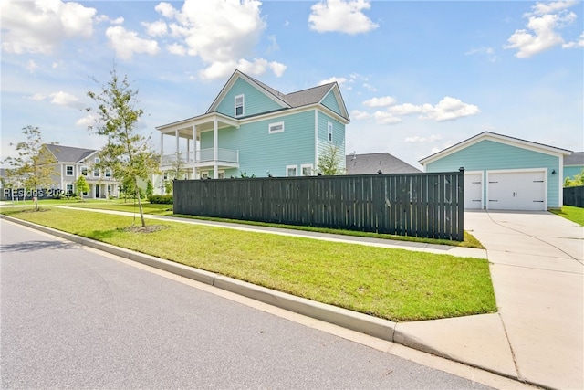 view of home's exterior featuring a lawn