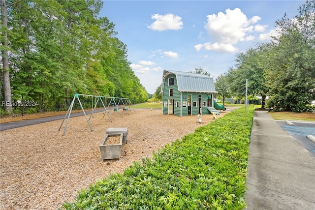 view of jungle gym