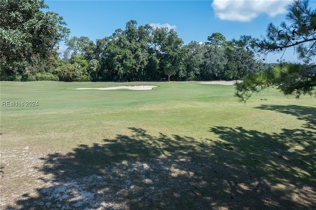 view of property's community featuring a yard