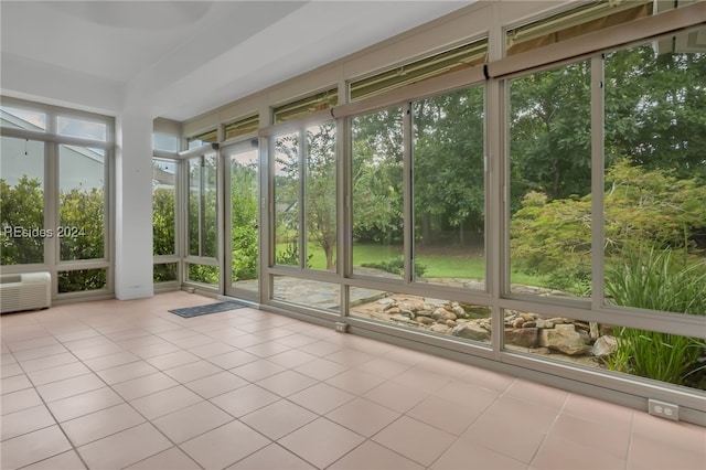 unfurnished sunroom with plenty of natural light