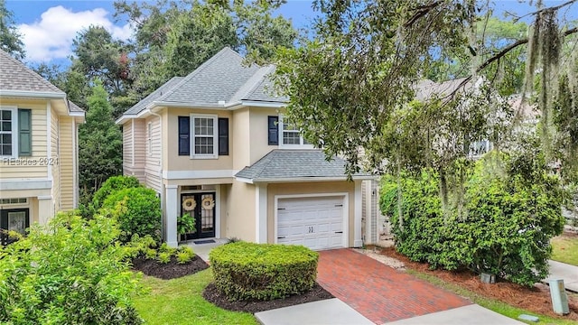 view of front of house featuring a garage