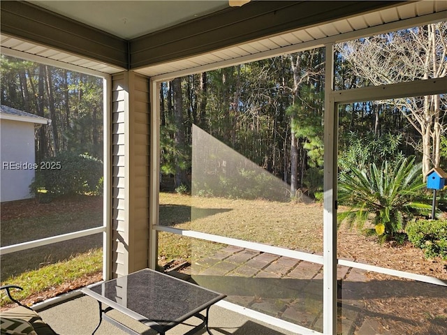 view of sunroom