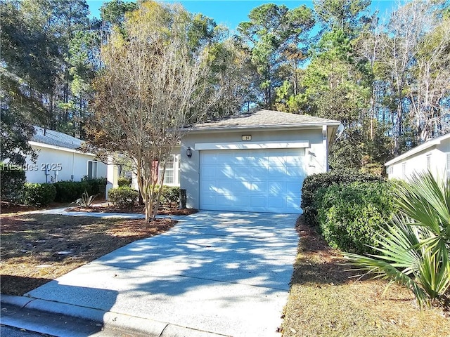 view of front facade with a garage