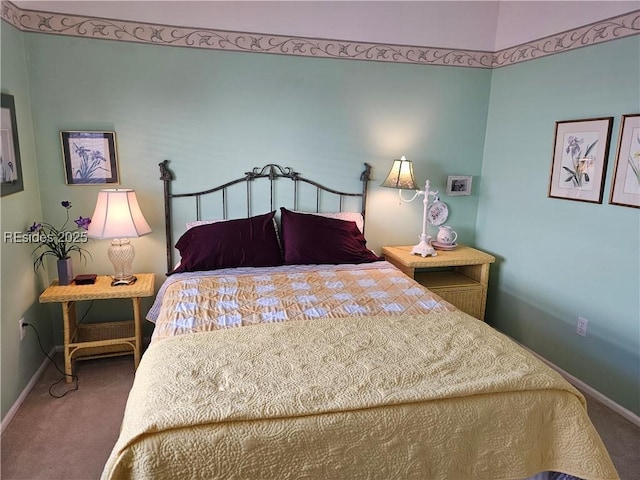 view of carpeted bedroom