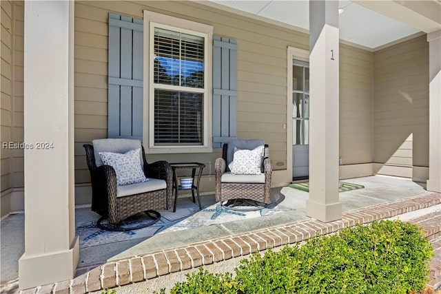 view of patio with covered porch