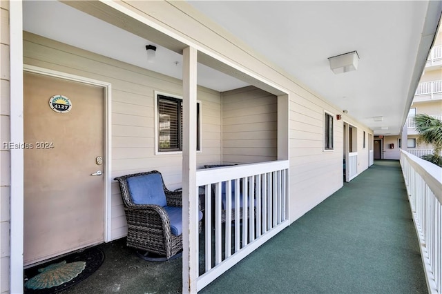 view of patio / terrace with a balcony