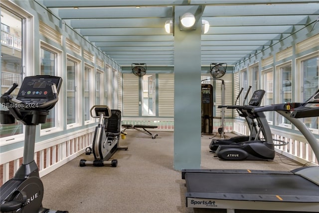 view of workout area