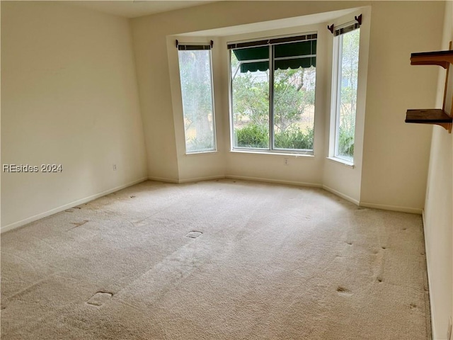 view of carpeted empty room