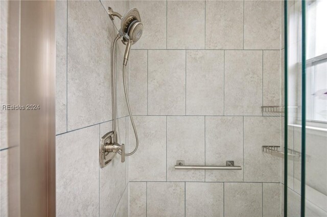 details with tiled shower