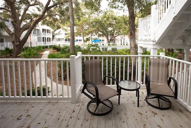 view of wooden deck