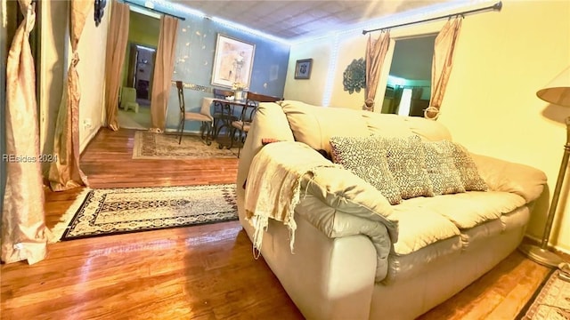 living room featuring hardwood / wood-style floors